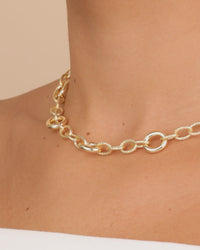 Carter Round Statement Link Necklace