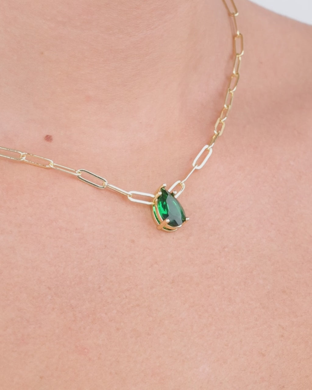 Luisa Emerald Drop Necklace