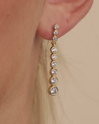 Sterling Silver Helene Brilliant Cut CZ Dangle Earrings