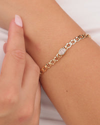 Rebel Station CZ Curb Chain Bracelet
