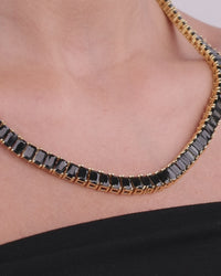 Marisol Black CZ Tennis Necklace
