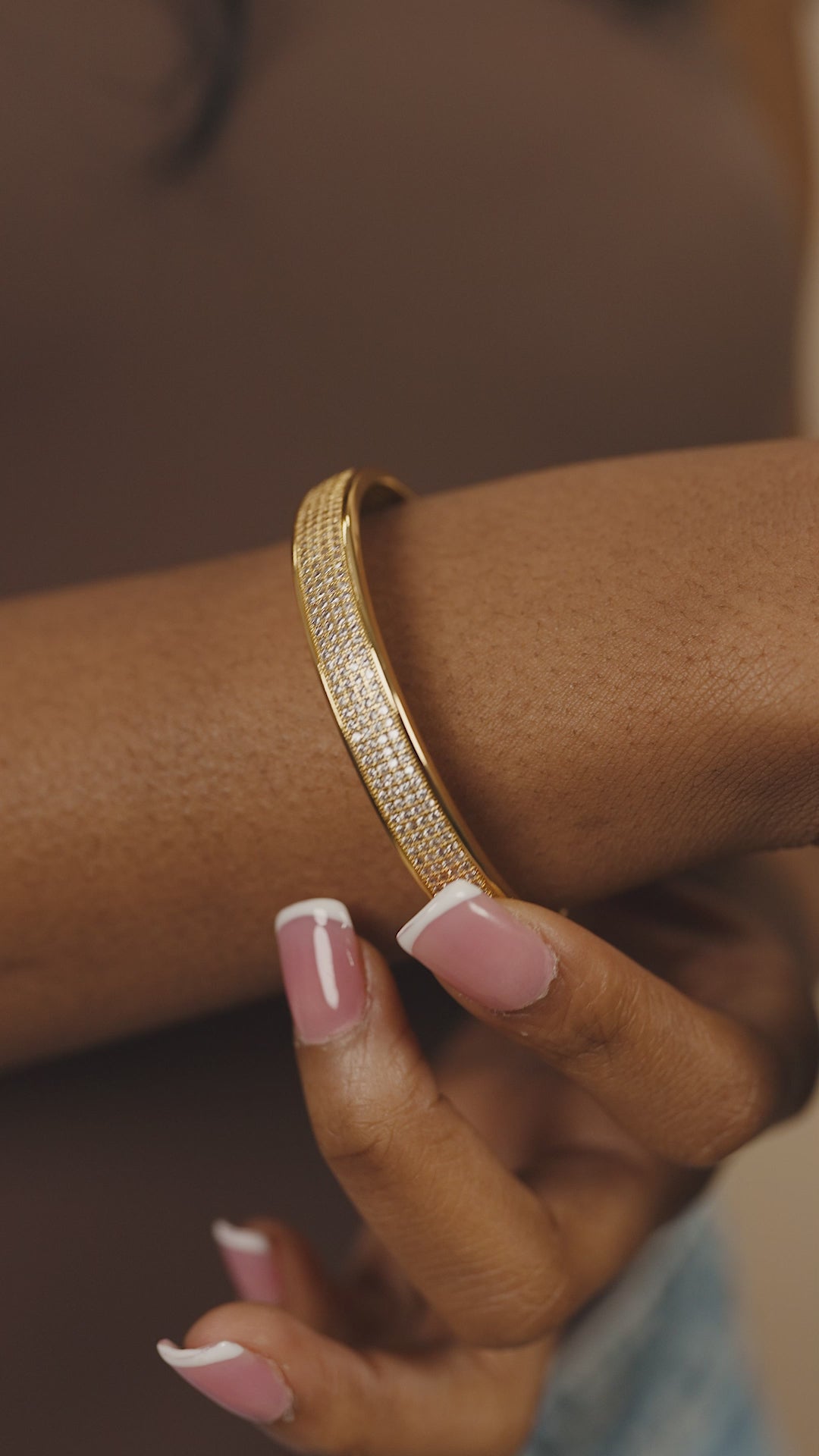 Nessa CZ Bangle Bracelet