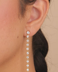 Layken CZ Stationed Stud Earrings