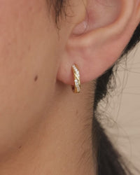 Sterling Silver Adelise Micro Hoops