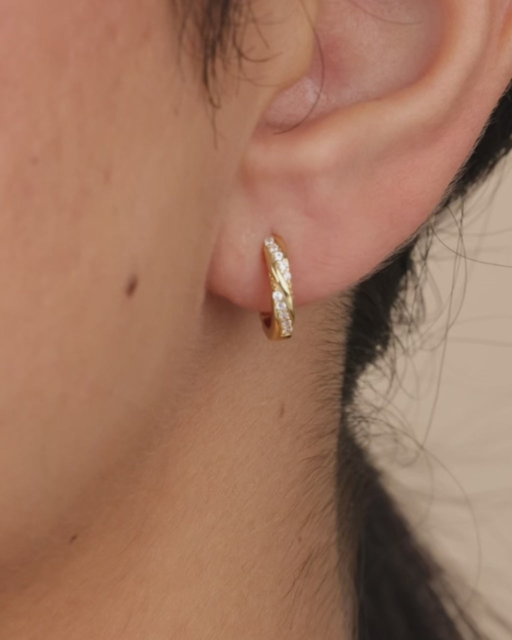 Sterling Silver Adelise Micro Hoops