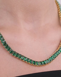 Marisol Emerald CZ Tennis Necklace