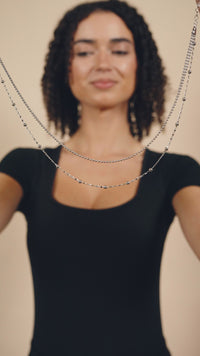 Layered Beaded Chain Necklace