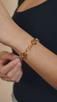 Carter Round Statement Link Bracelet