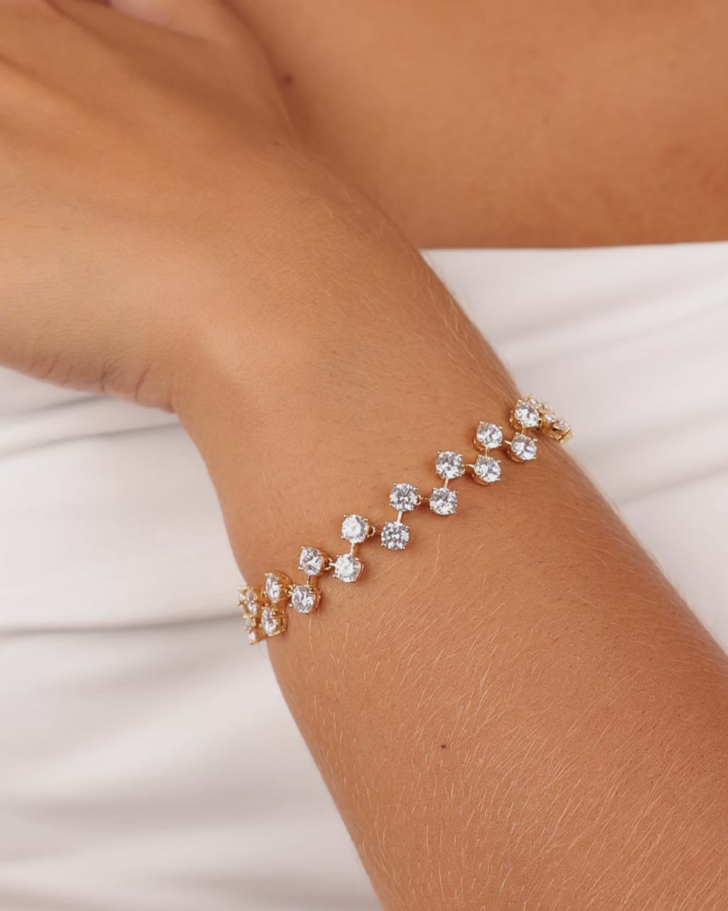 Carson CZ Tennis Bolo Bracelet