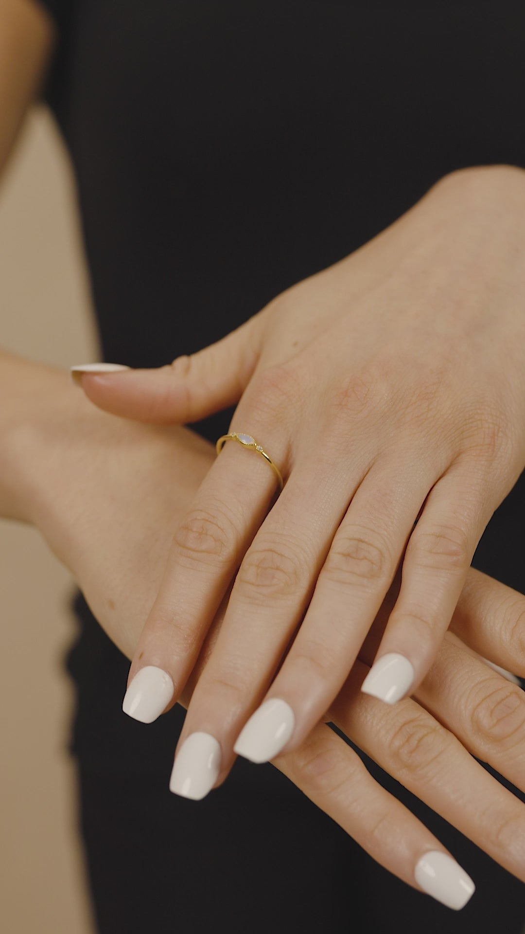 Sterling Silver Karina CZ Mother of Pearl Ring
