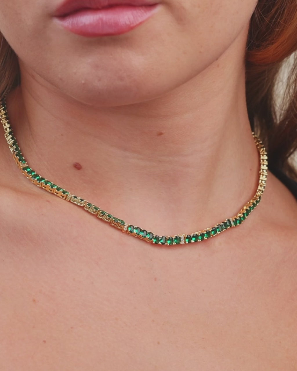 Ace Oval CZ Tennis Necklace
