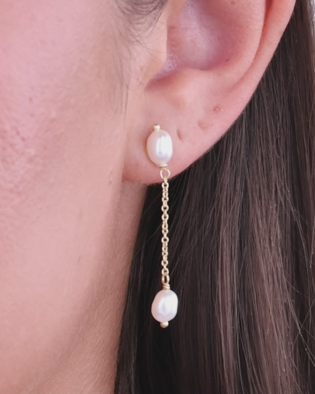 Teresa Pearl Drop Studs