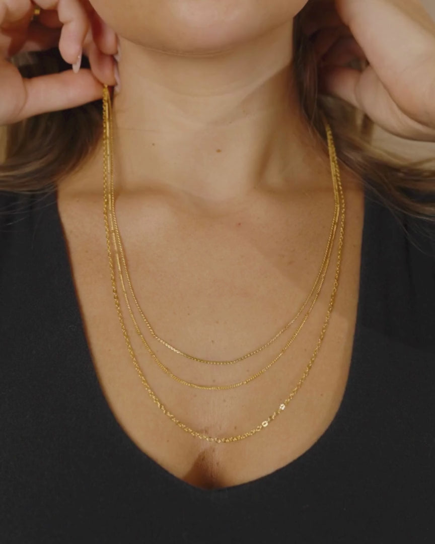 Dainty Three Layer Chain Necklace