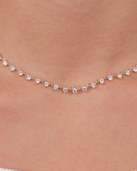 Brigid Staggered CZ Tennis Necklace