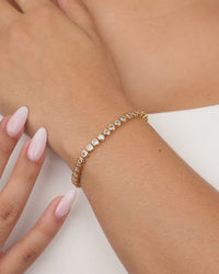 Helene Bezel CZ Tennis Bracelet