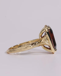 Sterling Silver Elongated Cushion Chocolate CZ Cocktail Ring