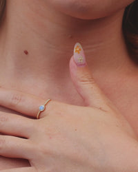 Sterling Silver Layla Opal Textured Ring