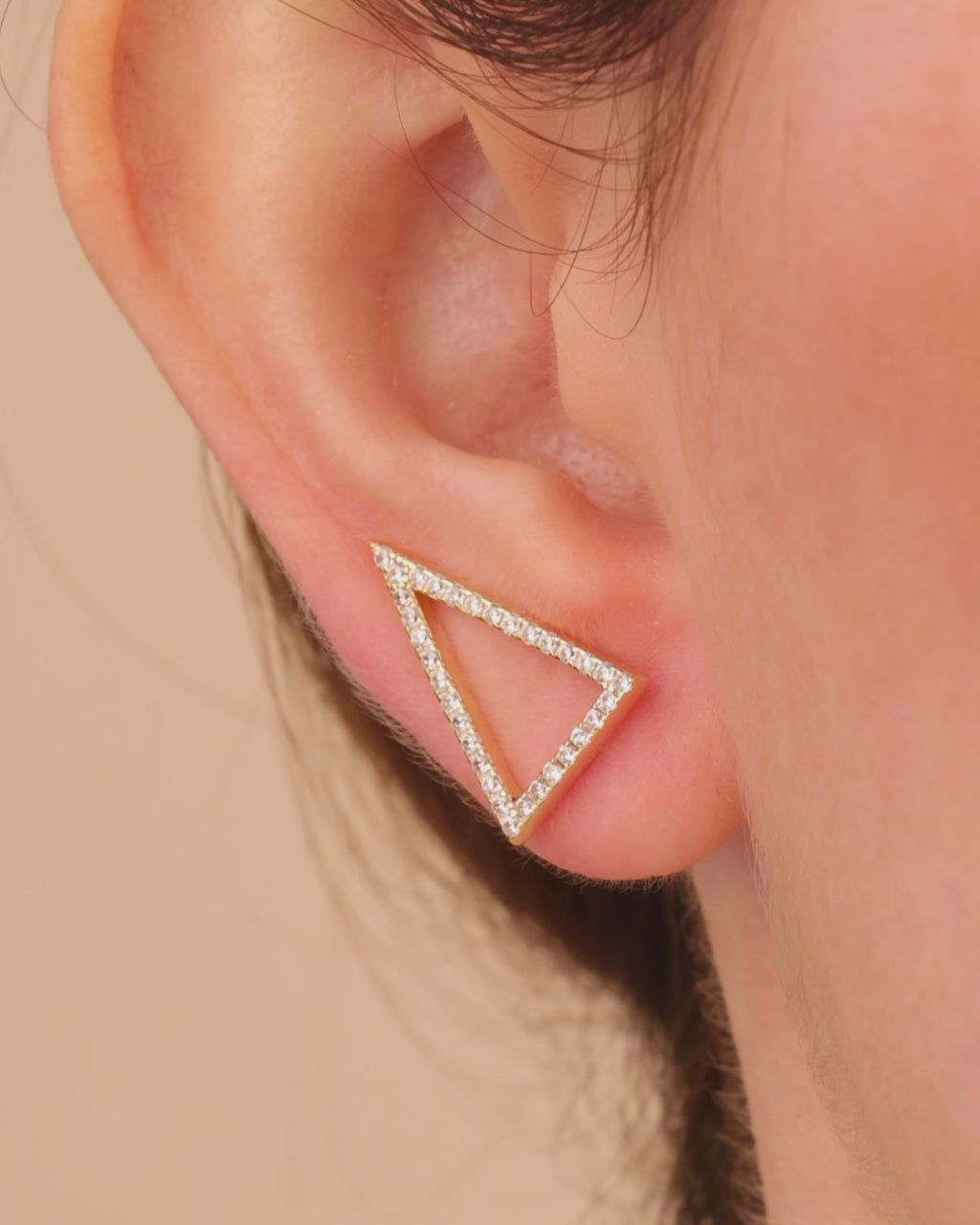 Sterling Silver Janine CZ Geometric Crawler Earrings