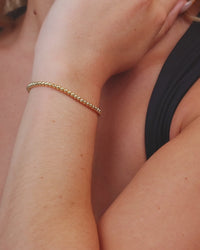 Sterling Silver Basia Dainty Beaded Chain Bracelet