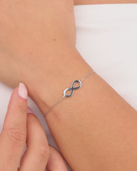 Sterling Silver Delicate Infinity Bracelet