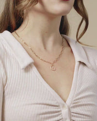 Braided Initial Pendant Necklace