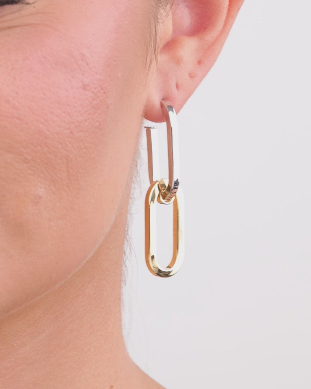 Doreen Mixed Metal Oval Drops