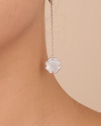 Rose Petal Long Drop Earrings