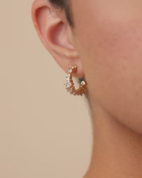 Keziah Geo Cut CZ Hoops
