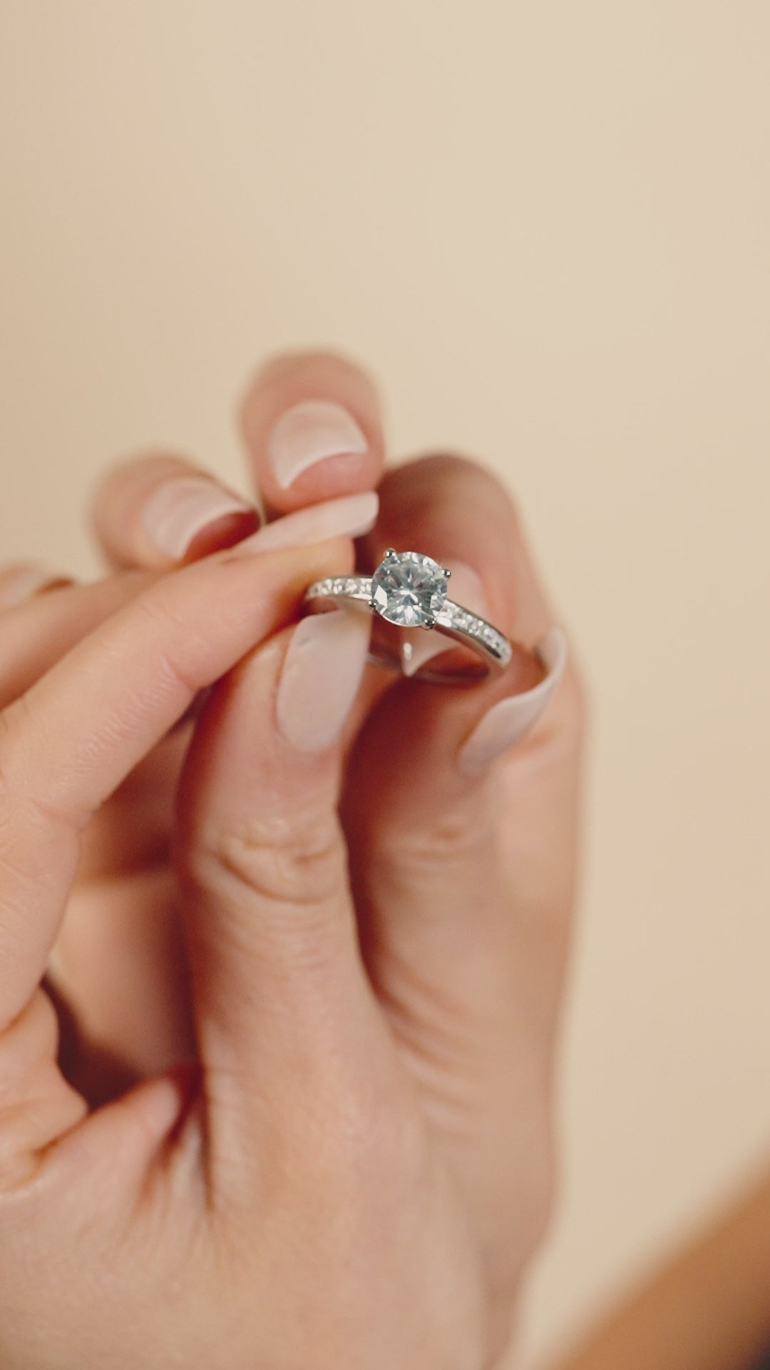 Sterling Silver Radiant CZ Engagement Ring