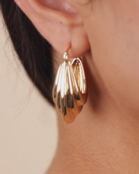 Elodie Textured Statement Hoop Earrings