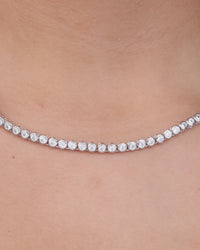Helene Bezel CZ Tennis Necklace