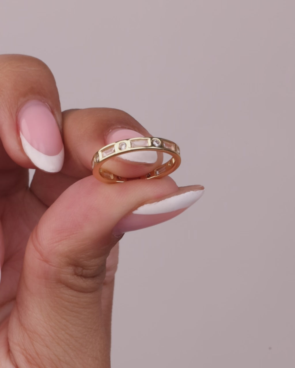 Sterling Silver Ethel CZ Band Ring