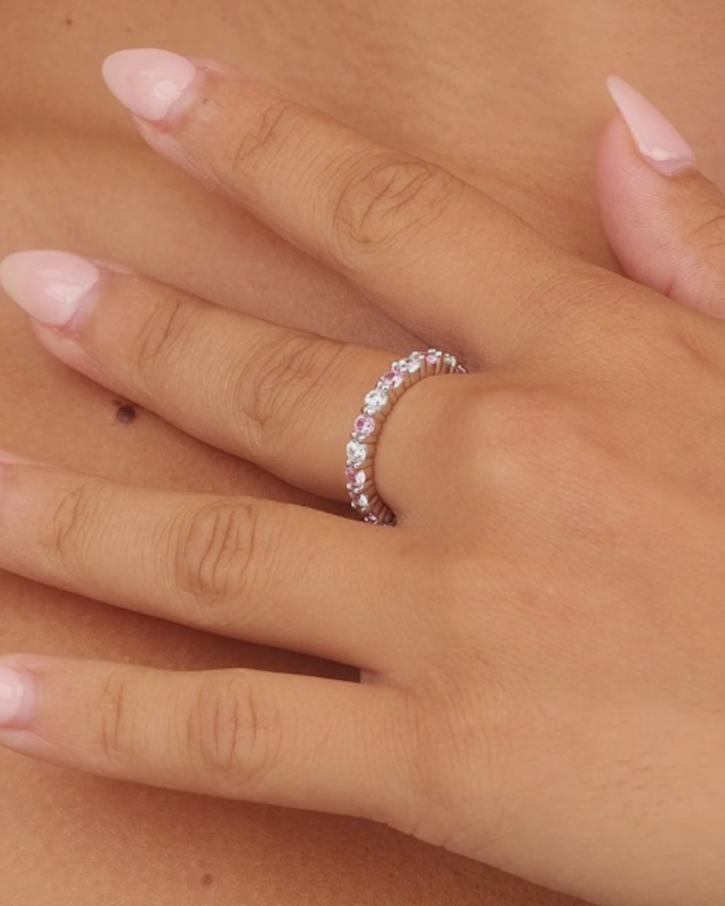Sterling Silver Gracie CZ Eternity Ring