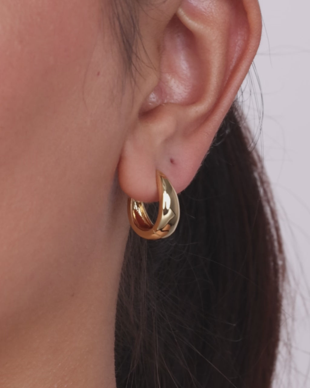Lavina Polished Micro Hoop Earrings