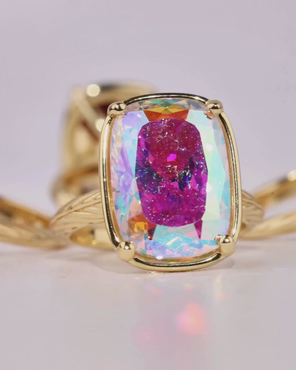 Sterling Silver Elongated Cushion Chocolate CZ Cocktail Ring