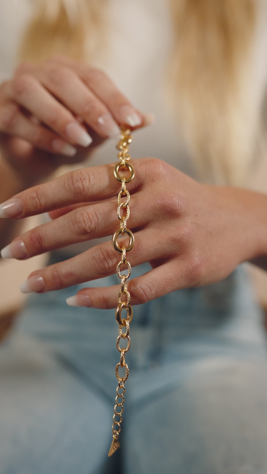 Carter Round Statement Link Bracelet
