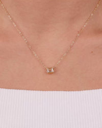 Sterling Silver Emerald Bezel Set Pendant