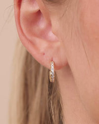 Sterling Silver Eleri CZ Tube Hoops