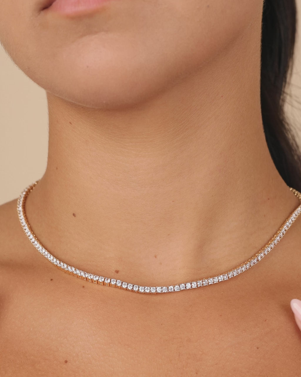 Cecil Cubic Zirconia Tennis Necklace – Sterling Forever