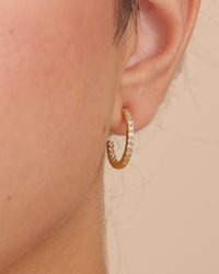 Sterling Silver Thin Bezel Statement Hoops