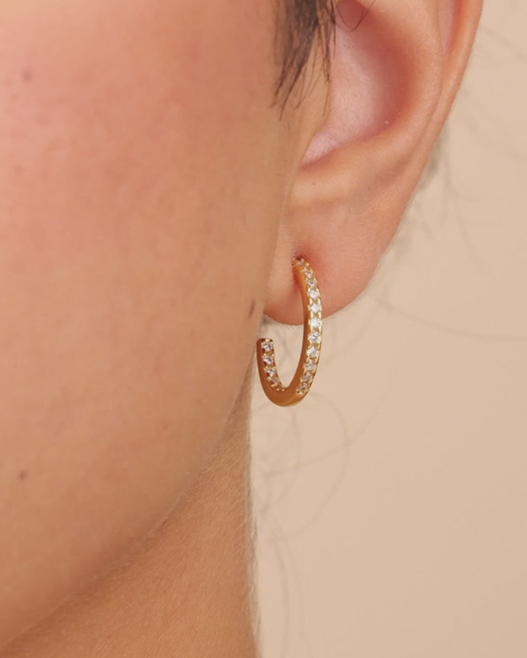 Sterling Silver Thin Bezel Statement Hoops