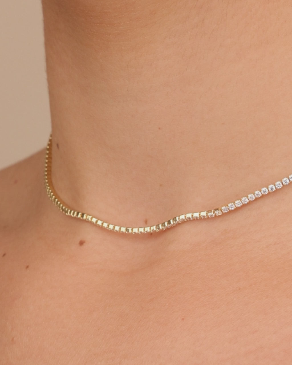 Dani Chain & CZ Tennis Necklace
