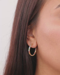 Helene Bezel Rainbow CZ Earring
