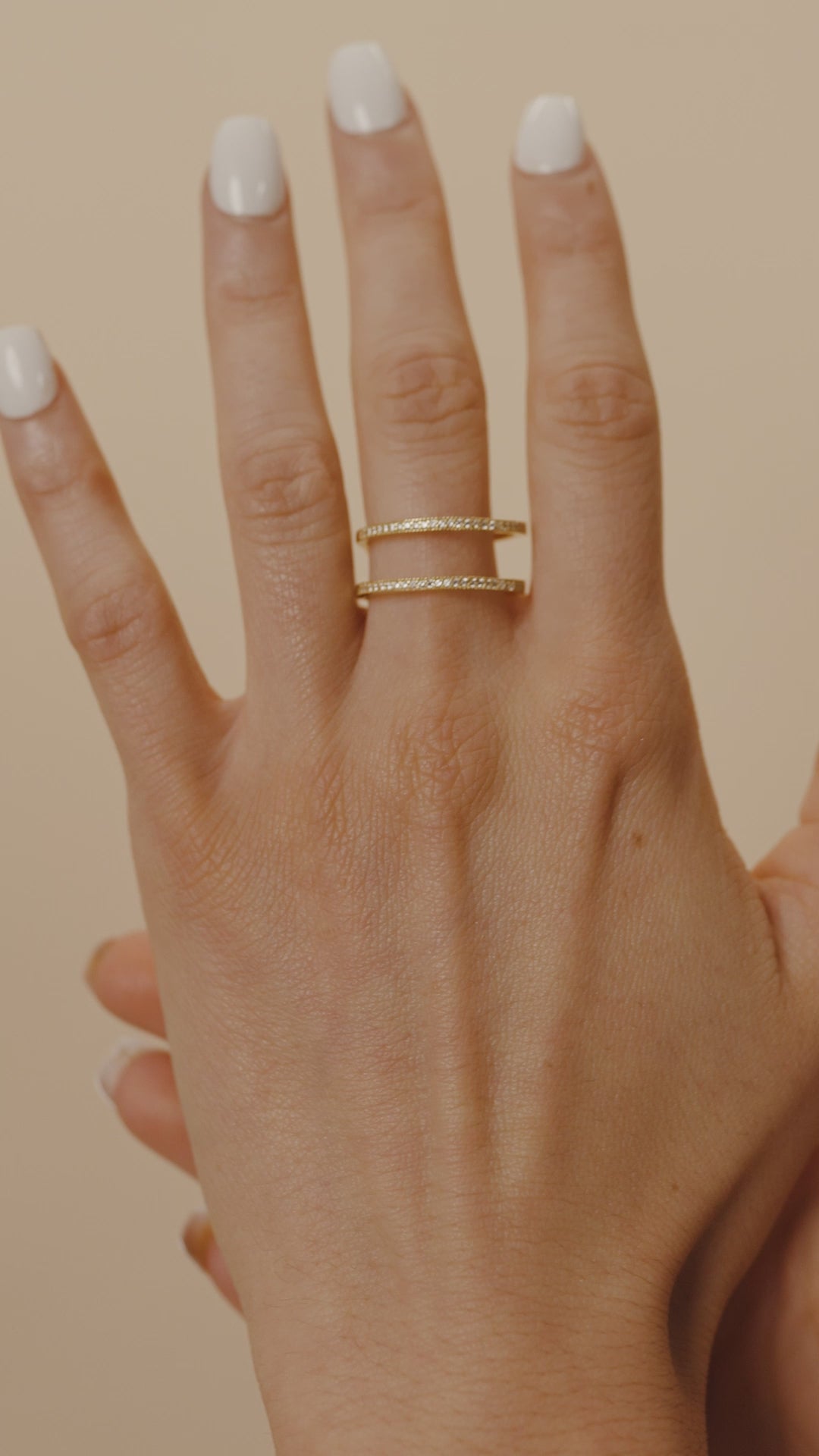 Sterling Silver Wendy CZ Stacking Open Band Ring