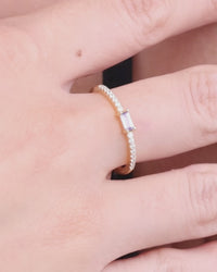Sterling Silver Thin Tanzanite CZ Stacking Birthstone Ring