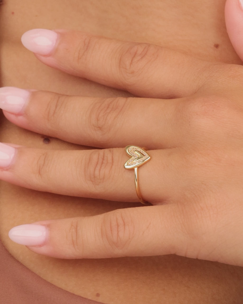 Sterling Silver Mabel CZ Heart Ring
