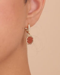 Rose Petal Short Drop Earrings