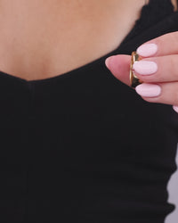 Sterling Silver Dua Bezel Ring