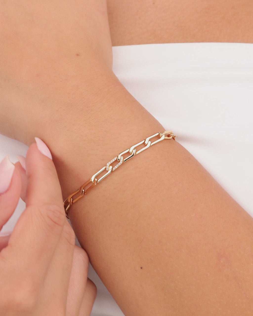 Kinslee CZ Chain Bracelet
