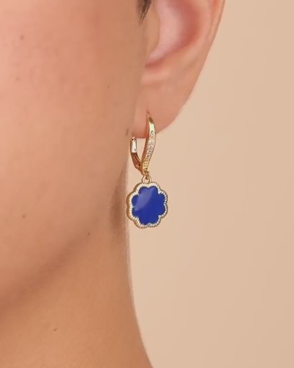 Rose Petal Short Drop Earrings